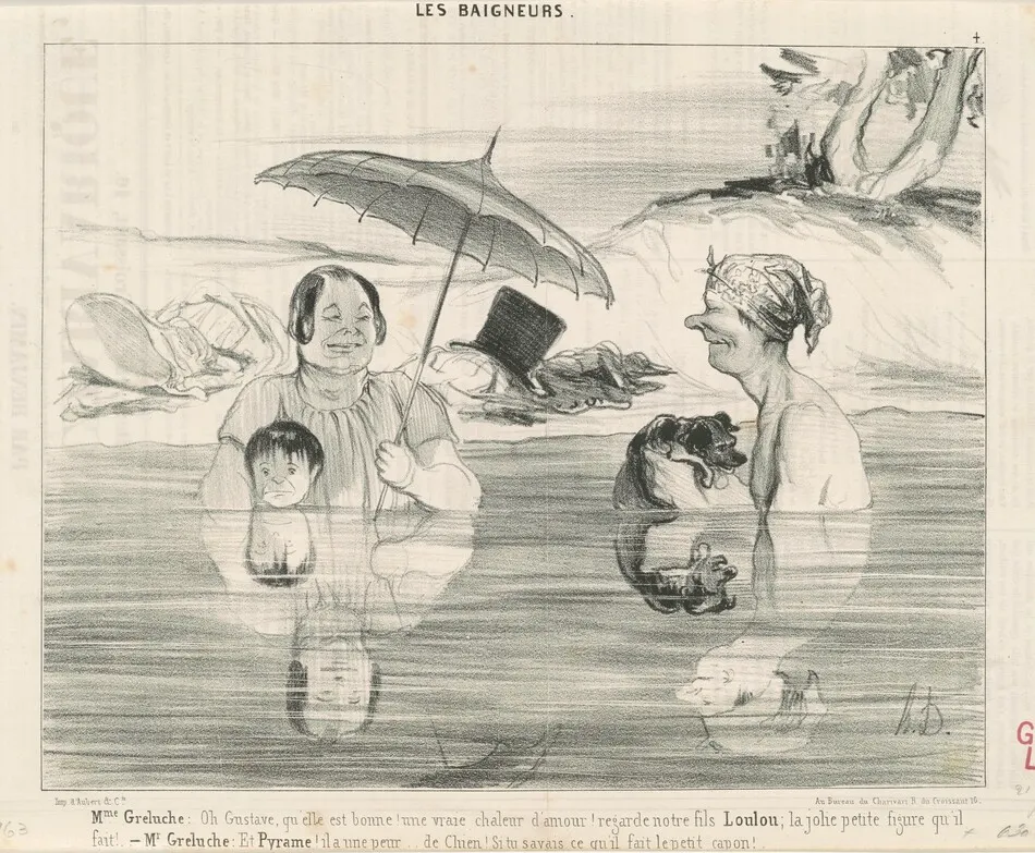 Mme Greluche: Oh Gustave, qu'elle est bonne! by Honoré Daumier
