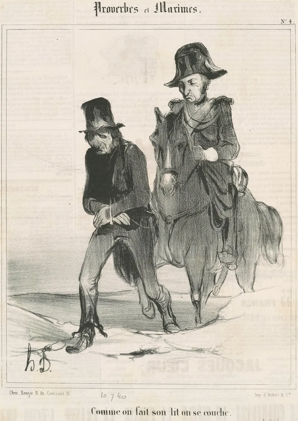 Comme on fait son lit on se couche by Honoré Daumier