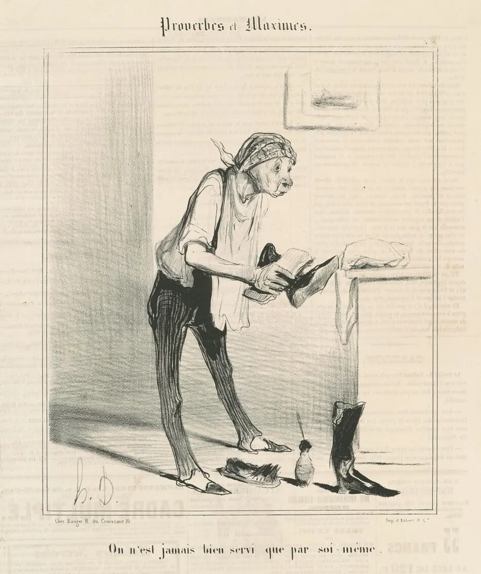 On n'est jamais bien servi que par soi-même by Honoré Daumier
