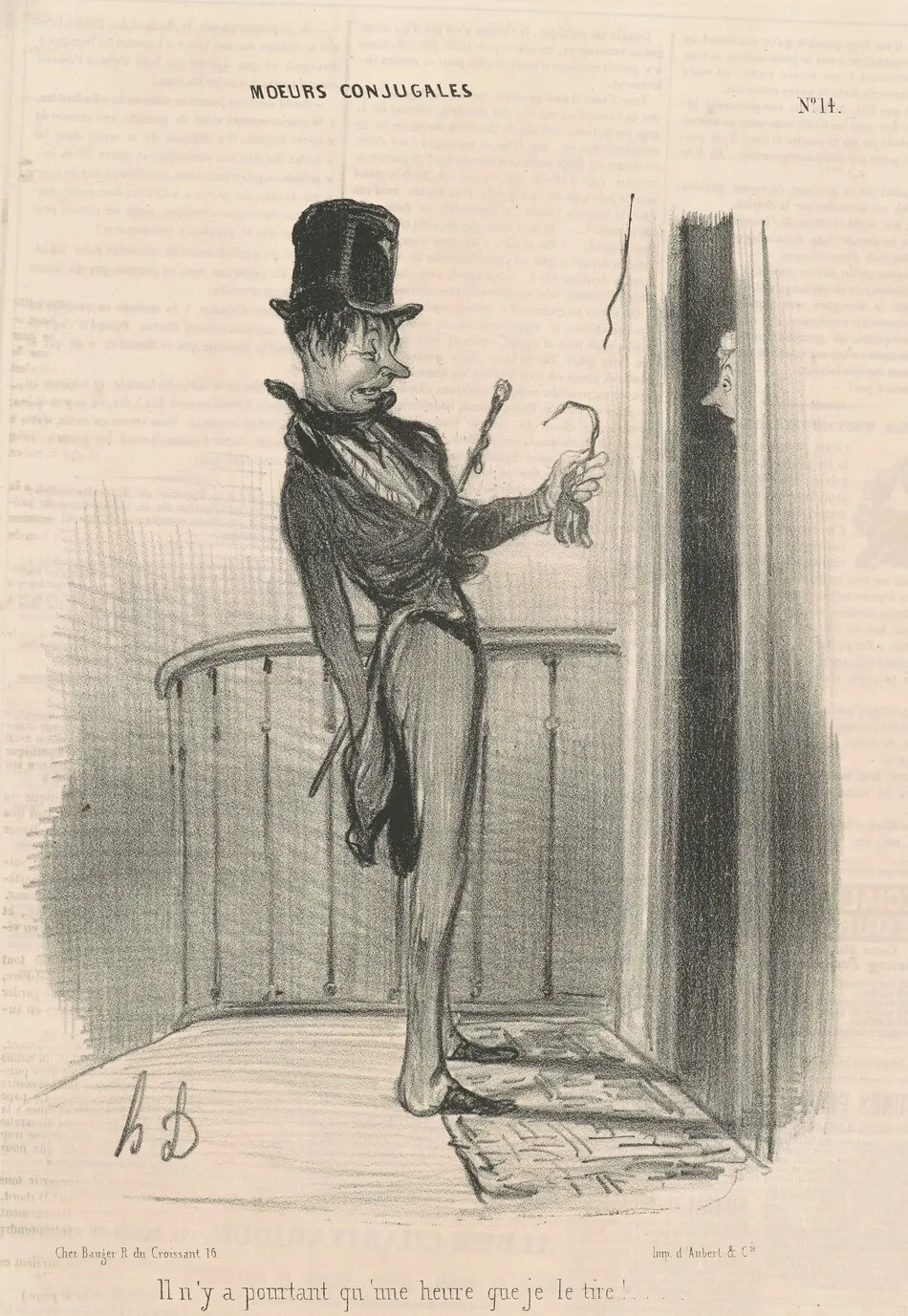 Il n'ya pas pourtant qu'une heure que je tire! by Honoré Daumier