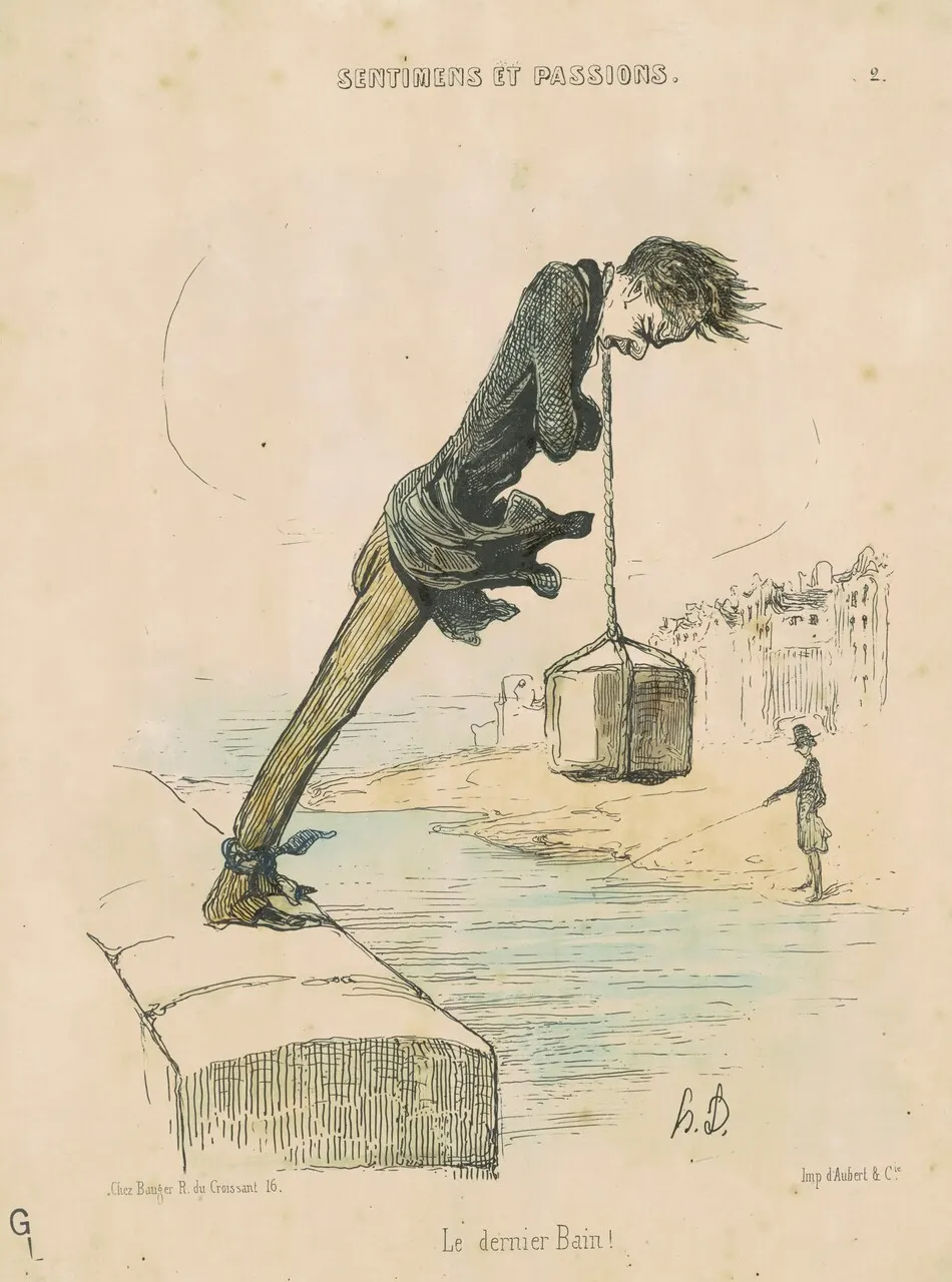 Le dernier bain! by Honoré Daumier