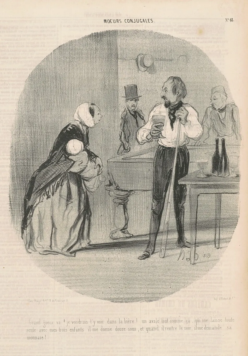 Grand Gueux va! je voudrais t'y voir by Honoré Daumier