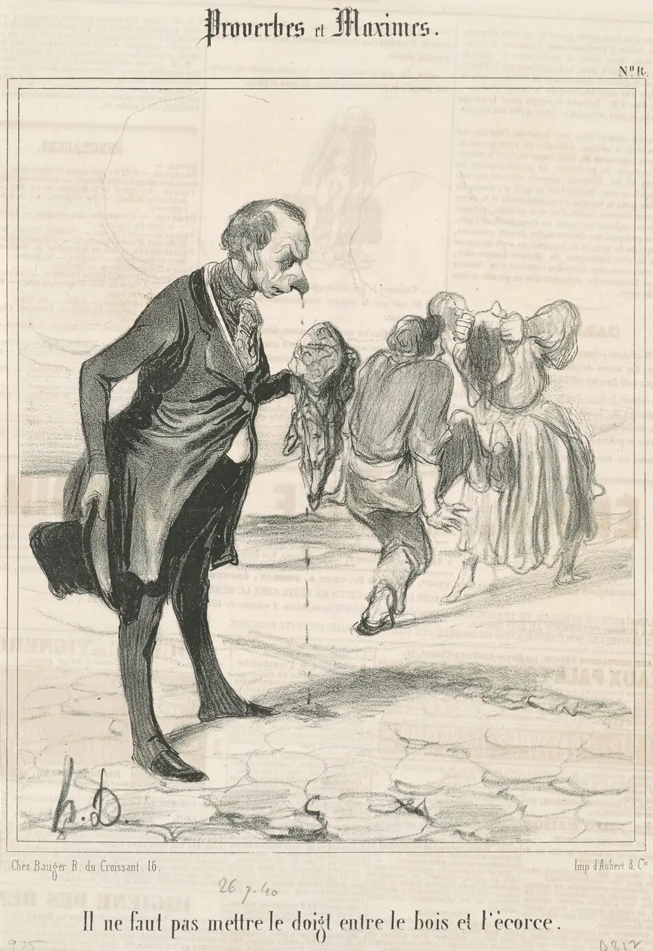 Il ne faut pas mettre le doigt ... by Honoré Daumier