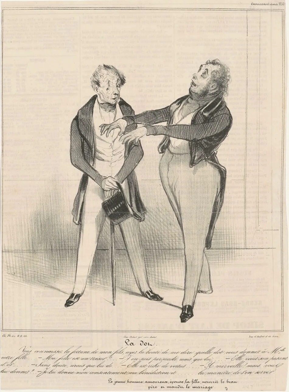 La Dot...vous connaissez la fortune... by Honoré Daumier