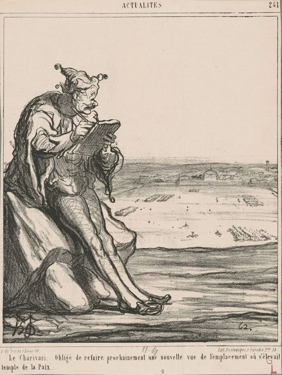Le Charivari, obligé de refaire...une vouvelle vue by Honoré Daumier