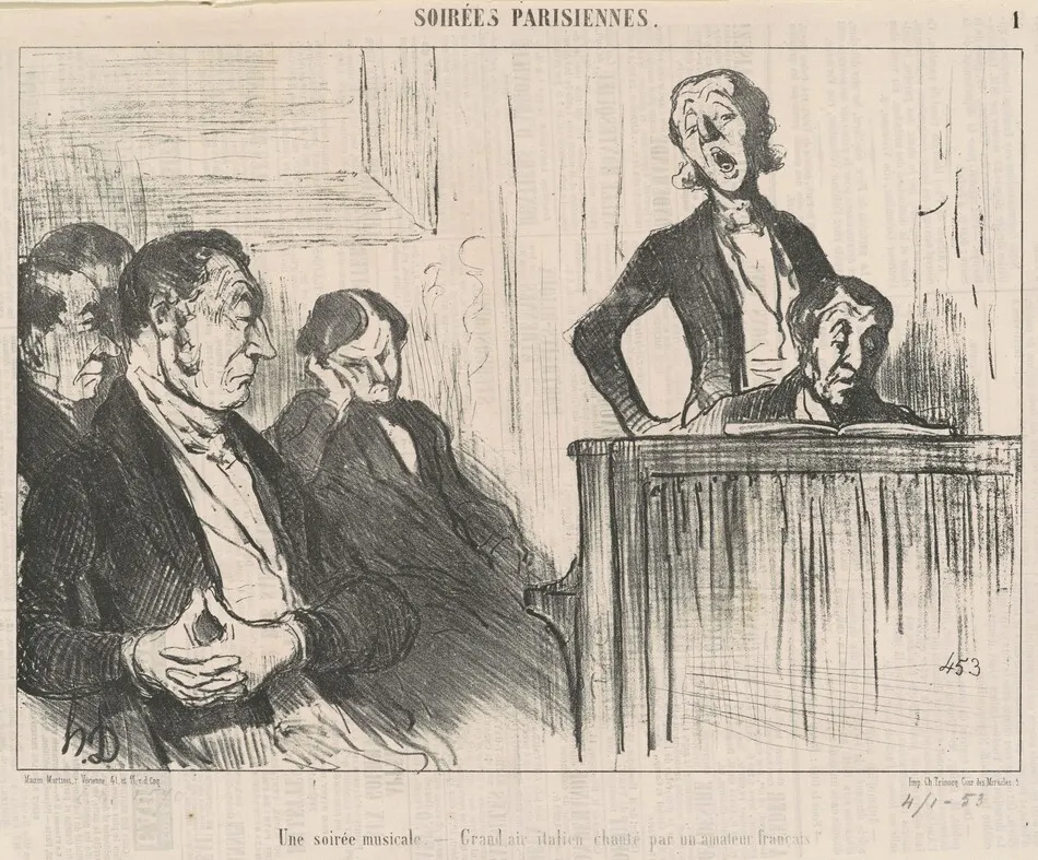 Une soirées musicale by Daumier, Honoré