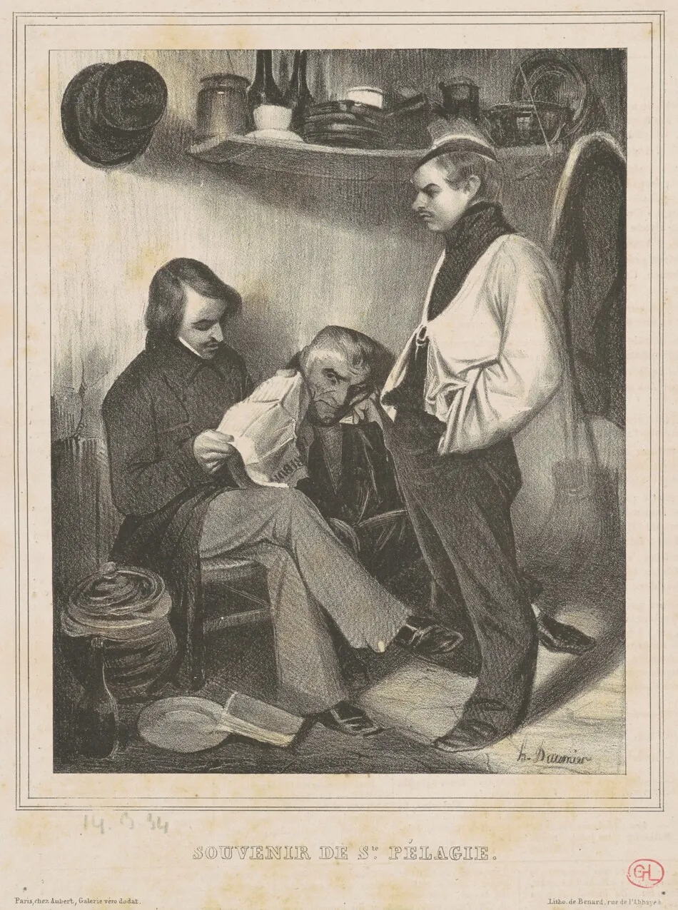 Souvenir de Ste. Pélagie by Daumier, Honoré