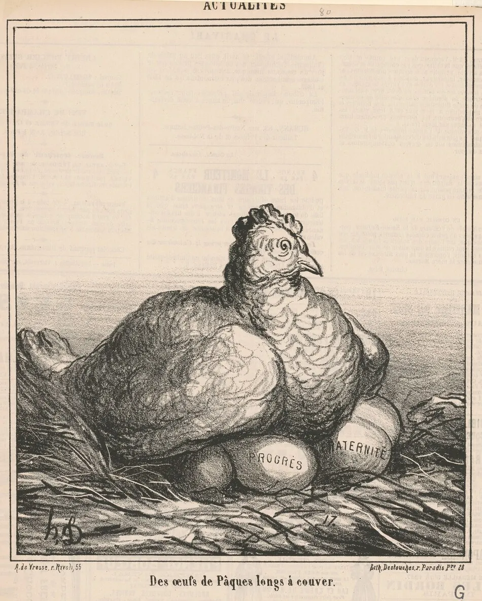 Des oeufs de Pâques longs â couver by Honoré Daumier