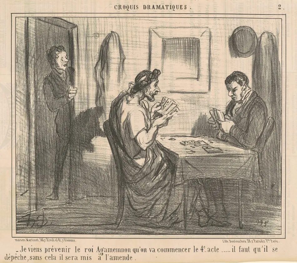 Je viens prévenir le roi Agamemnon ... by Honoré Daumier