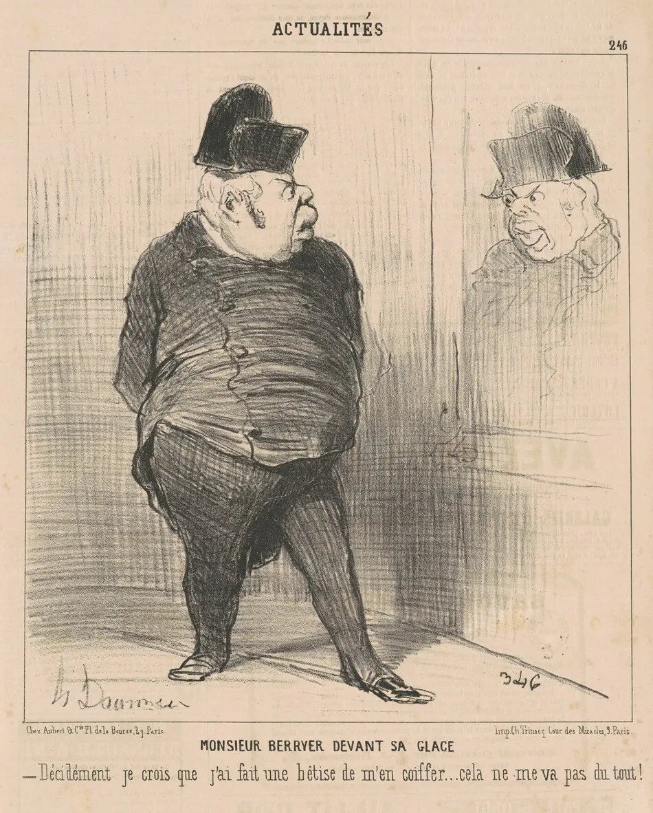 Monsieur Berryer devant sa glace ... by Honoré Daumier
