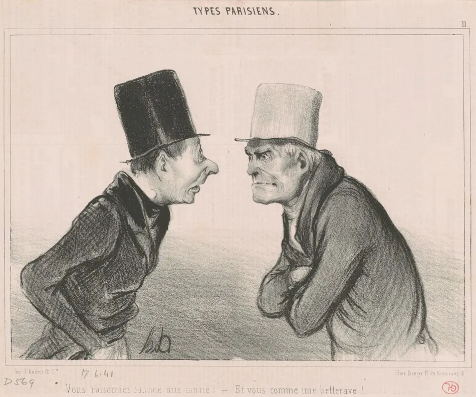 Vous raisonnez comme une canne! by Daumier, Honoré