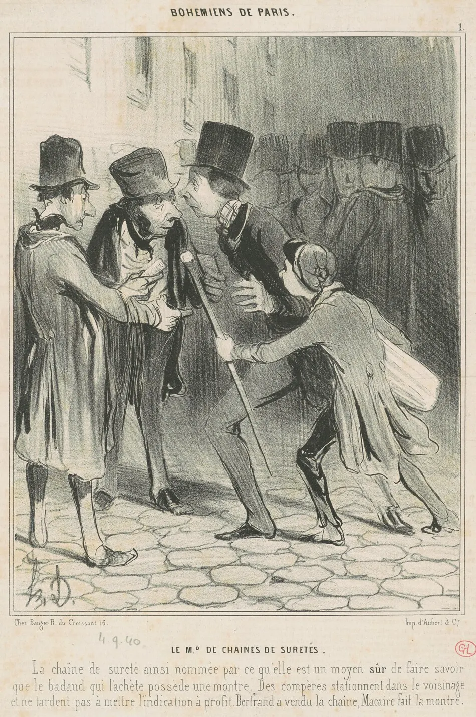 Le Md de Chaines de suretés by Honoré Daumier