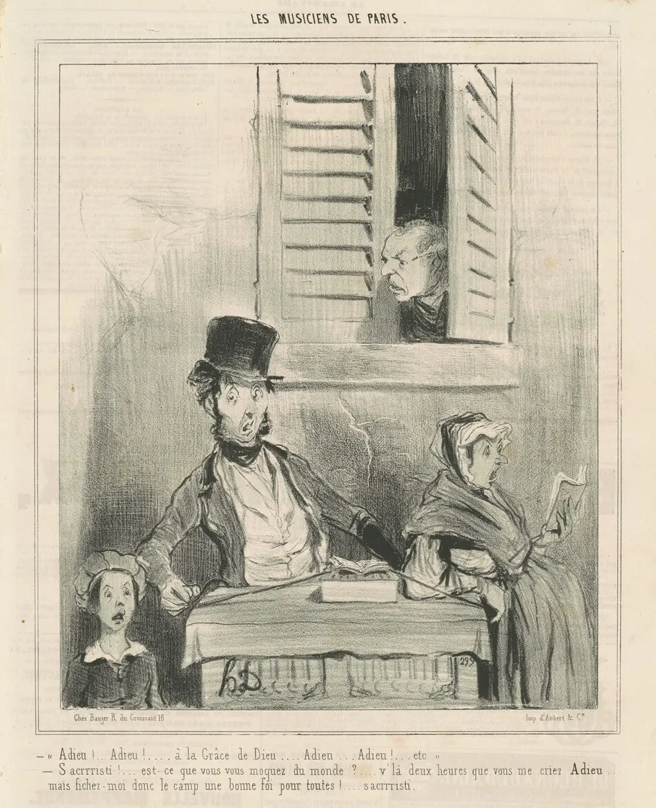 Adieu! ... A la grâce de dieu ... by Honoré Daumier