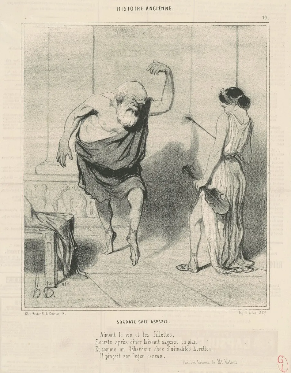 Socrate chez aspasie by Daumier, Honoré
