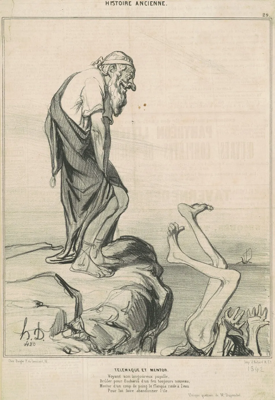 Télémaque et Mentor by Daumier, Honoré
