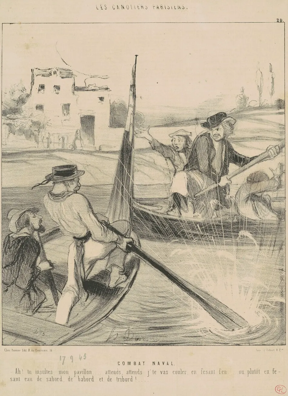Combat Naval by Honoré Daumier