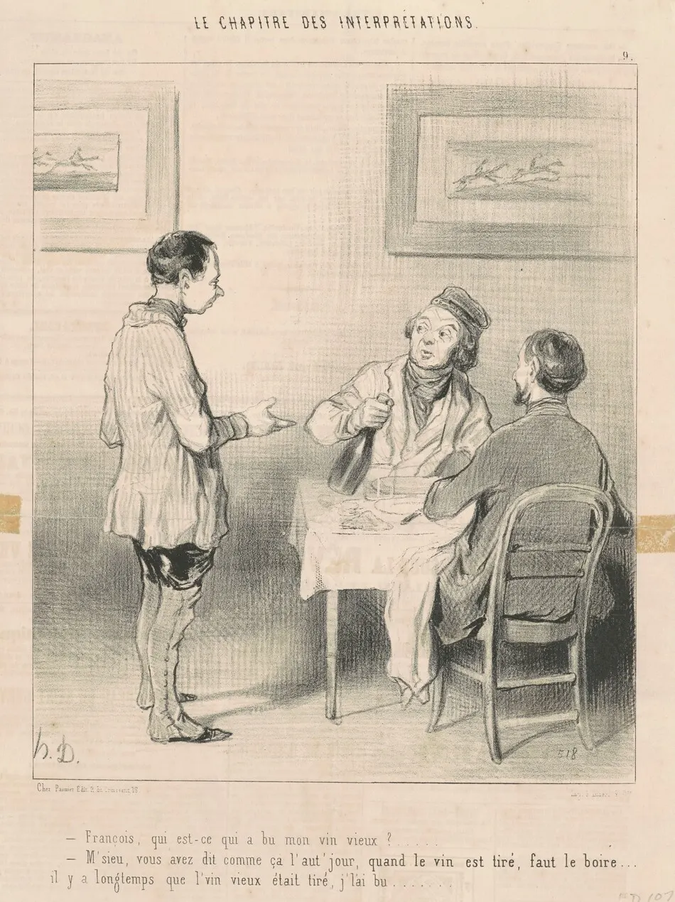 François, qui est-ce qui a bu mon vin ... by Honoré Daumier