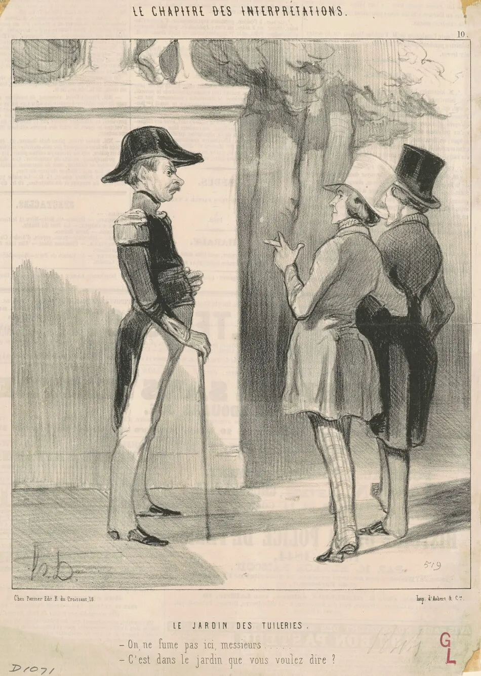 Le jardin des Tuileries by Honoré Daumier