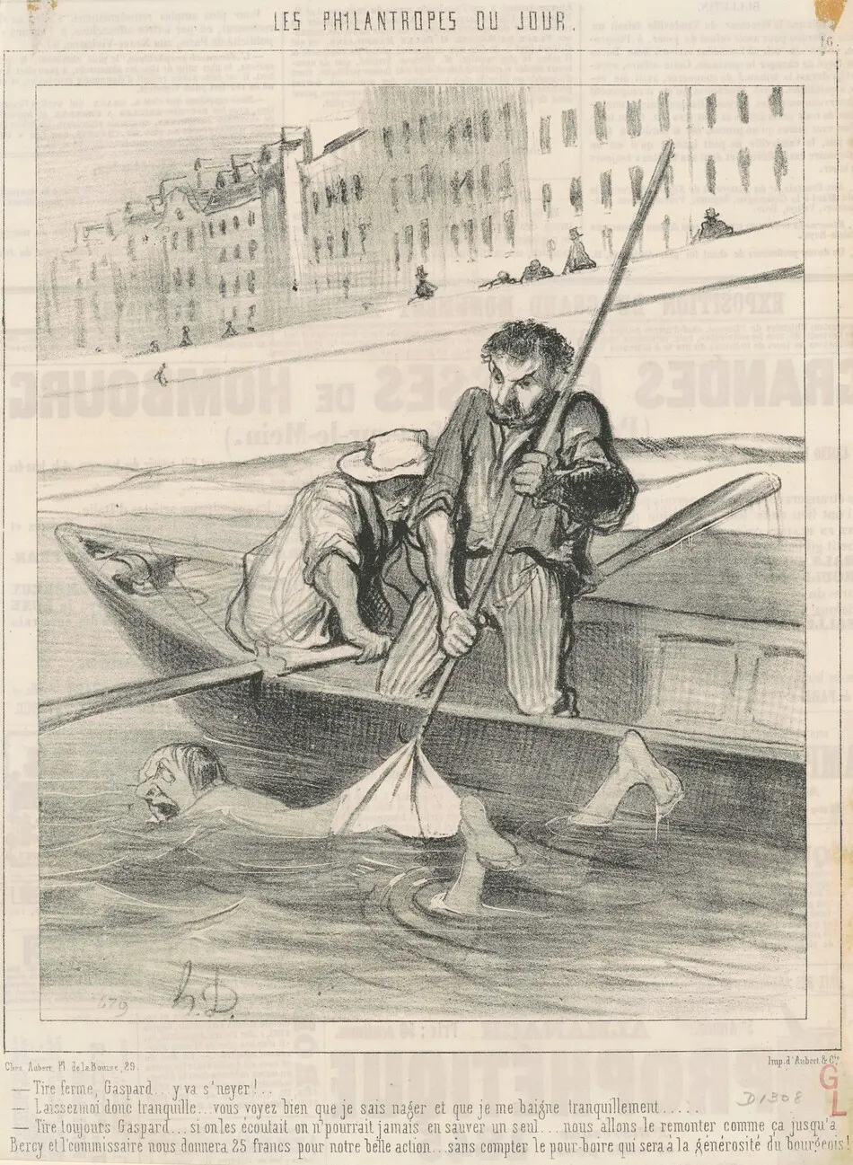 Tire ferme, Gaspard ... y va s'neyer ... by Daumier, Honoré