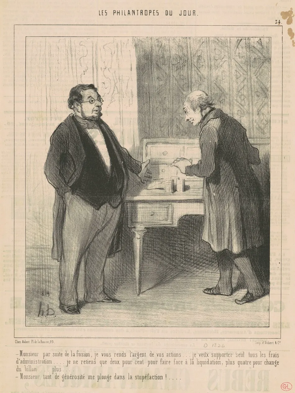 Monsieur par suite de la fusion by Honoré Daumier