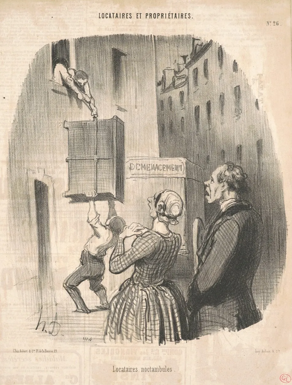 Locataires noctambules by Honoré Daumier