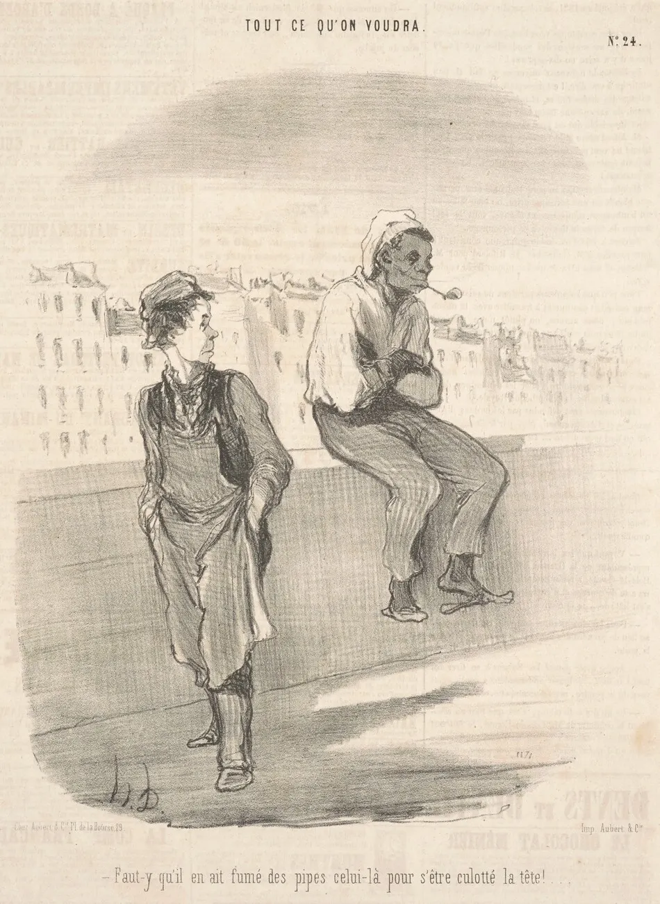 Faut-y qu'il en ait fume des pipes celui-la by Honoré Daumier