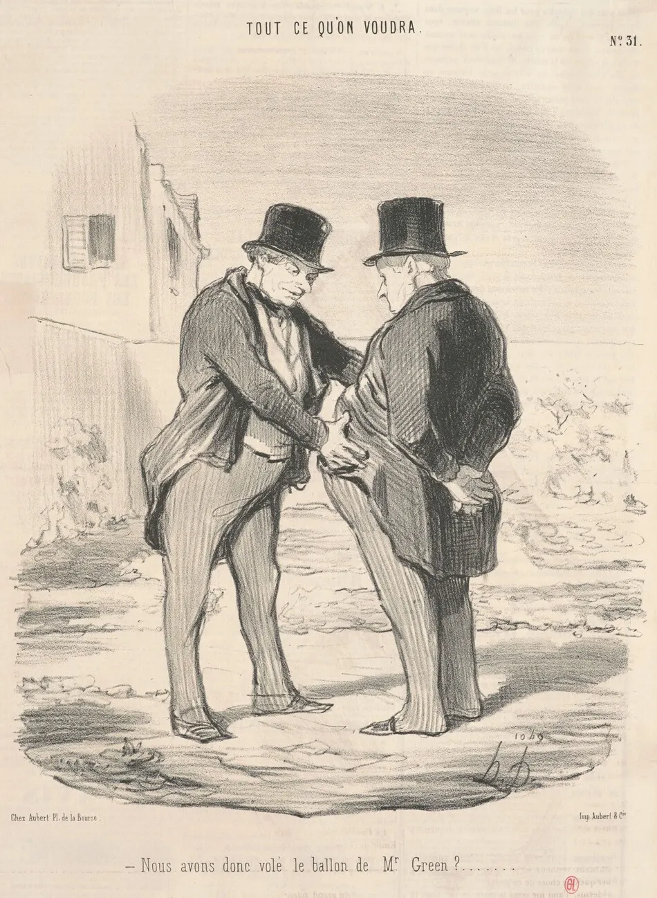 Nous avons donc volé le ballon de Mr. Green? by Honoré Daumier