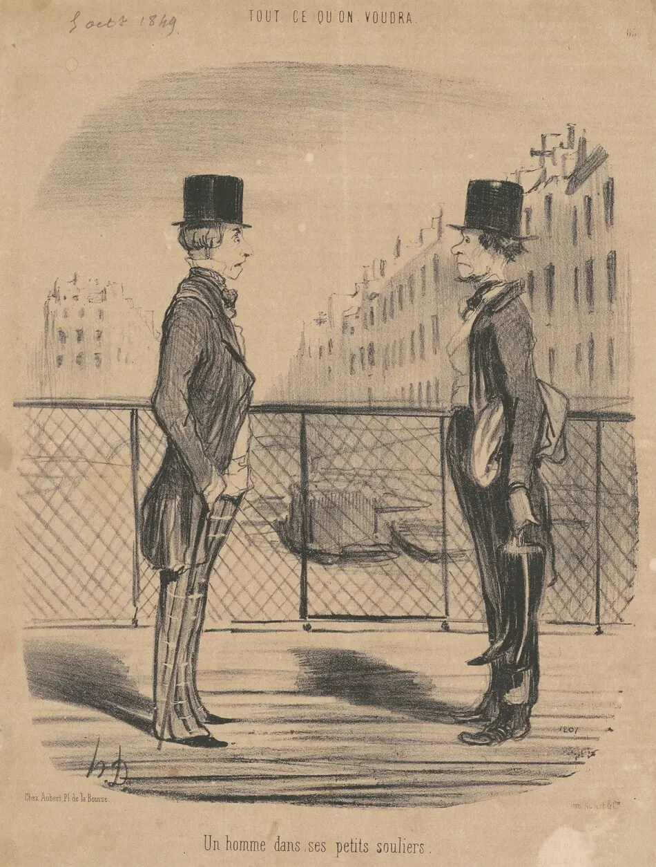 Un homme dans ses petits souliers by Daumier, Honoré
