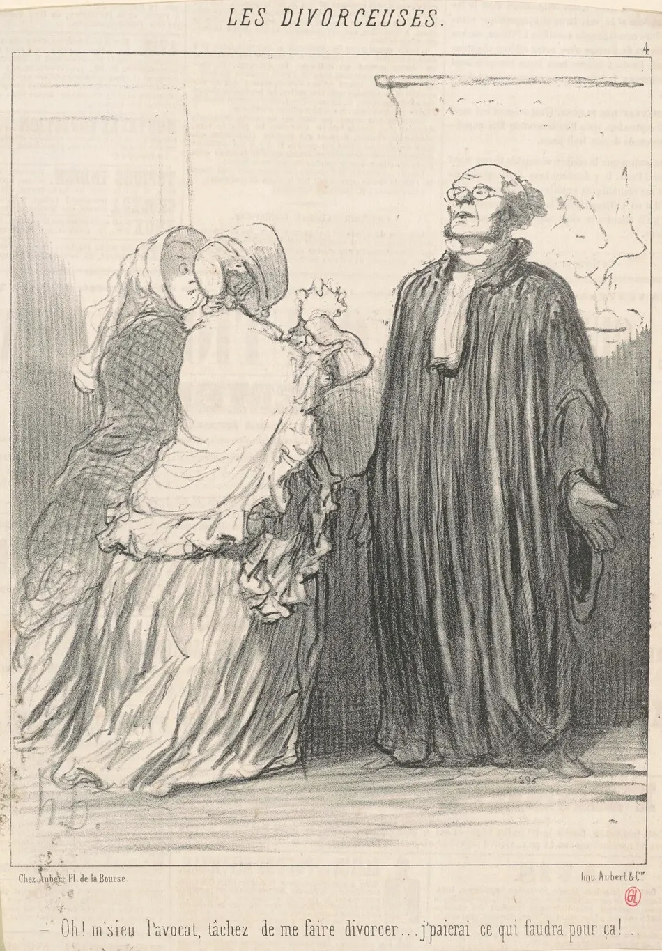 Oh! M'sieu l'avocat, tachez de  ... by Honoré Daumier