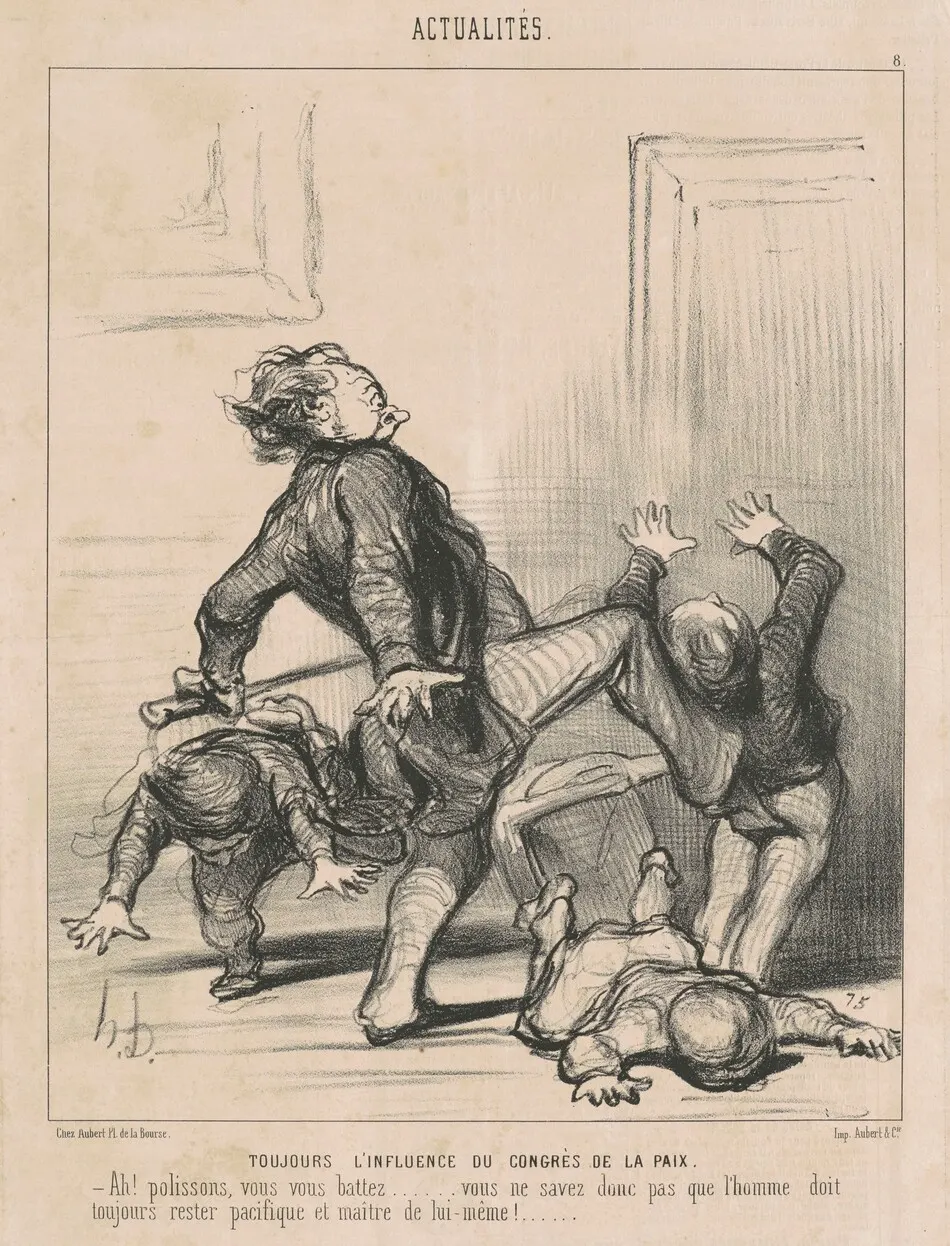 Toujours l'influence du congres de la paix ... by Daumier, Honoré