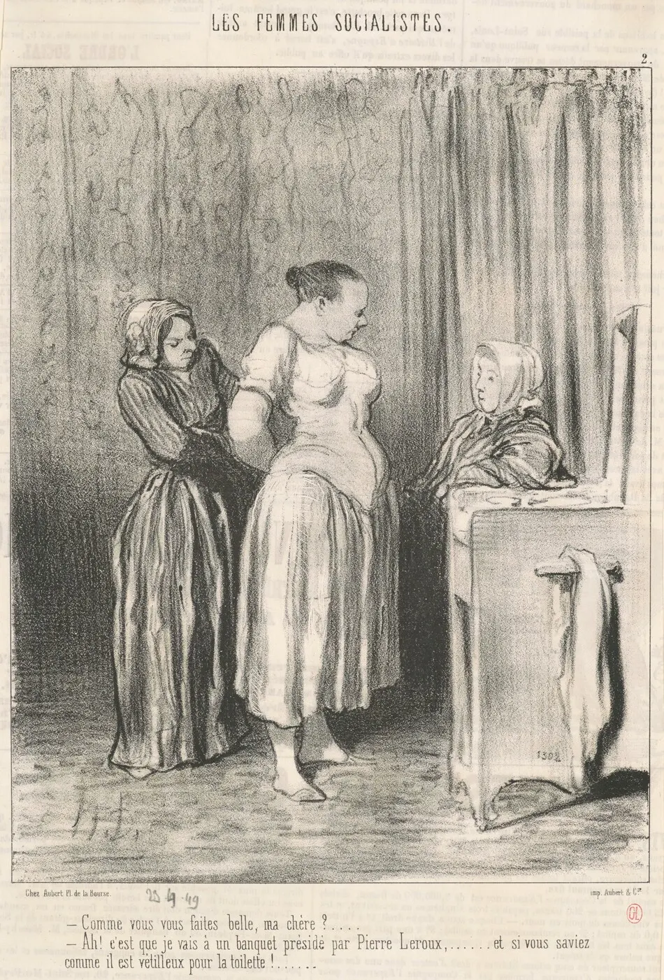Comme vous faites belle, ma chère? ... by Honoré Daumier