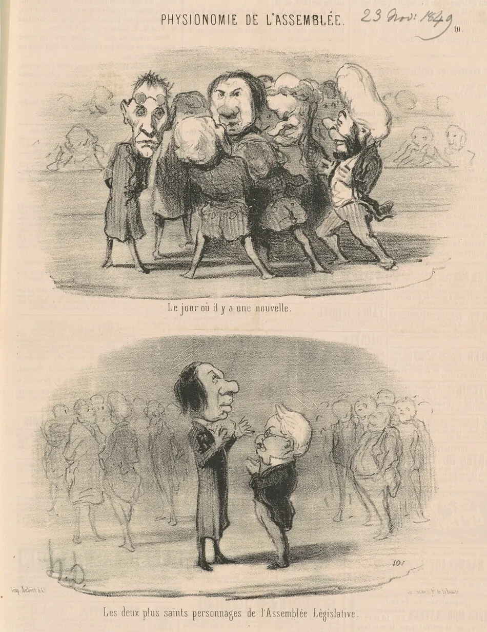 Le jour ou il y a une nouvelle by Honoré Daumier