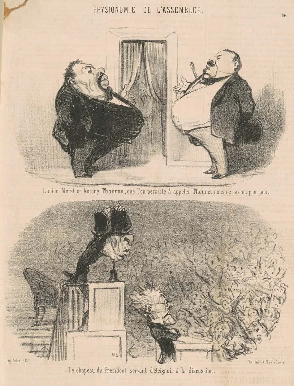 Lucien Murat et Antony Thouron ... by Honoré Daumier