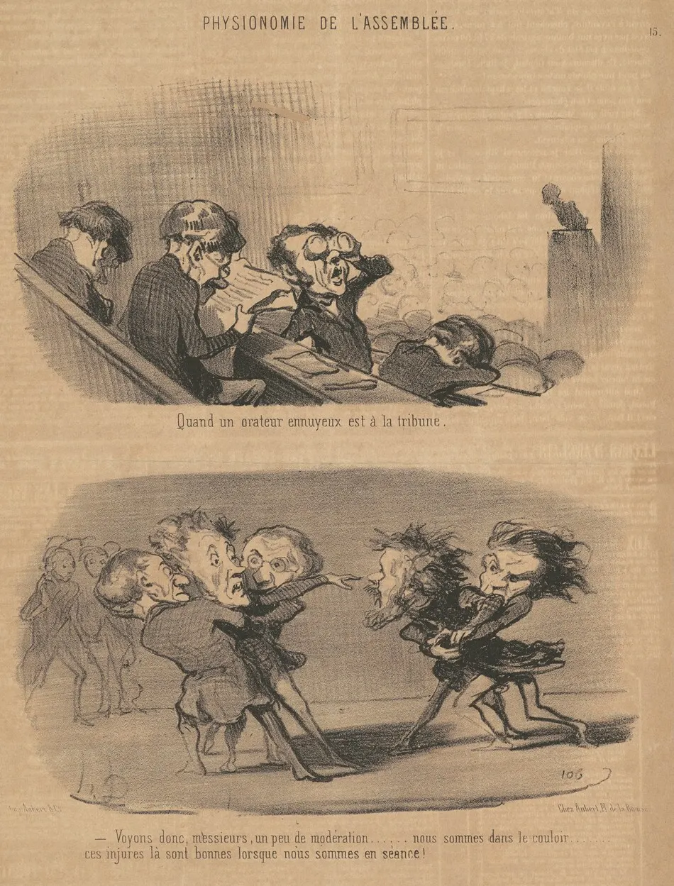 Quand un orateur ennuyeux est a la tribune by Honoré Daumier