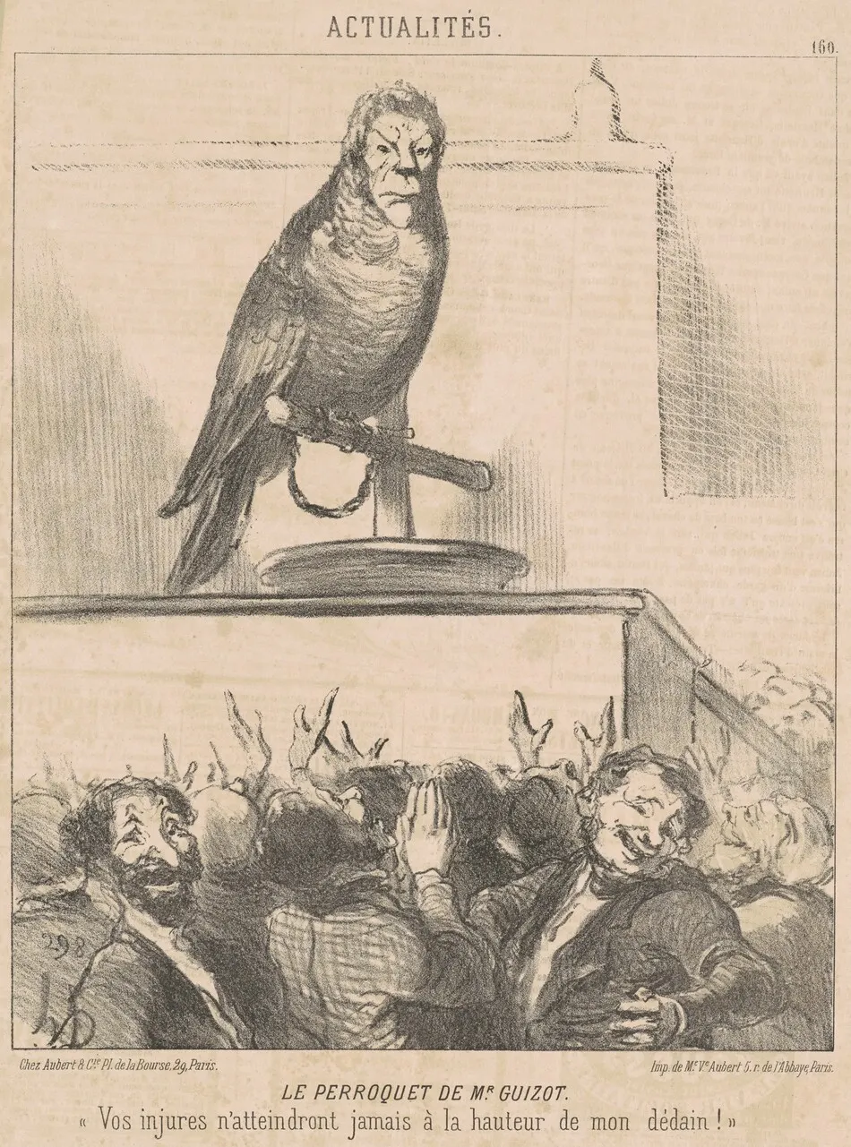 Le perroquet de M. Guizot by Honoré Daumier