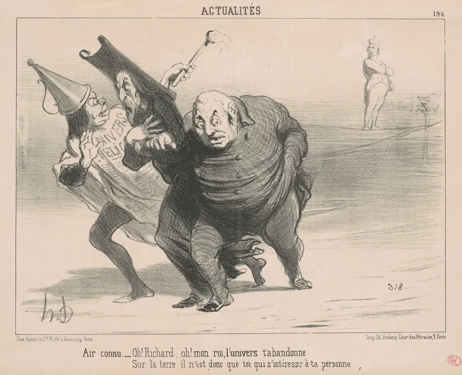 Air connu: Oh! Richard, Oh! Mon roi ... by Honoré Daumier