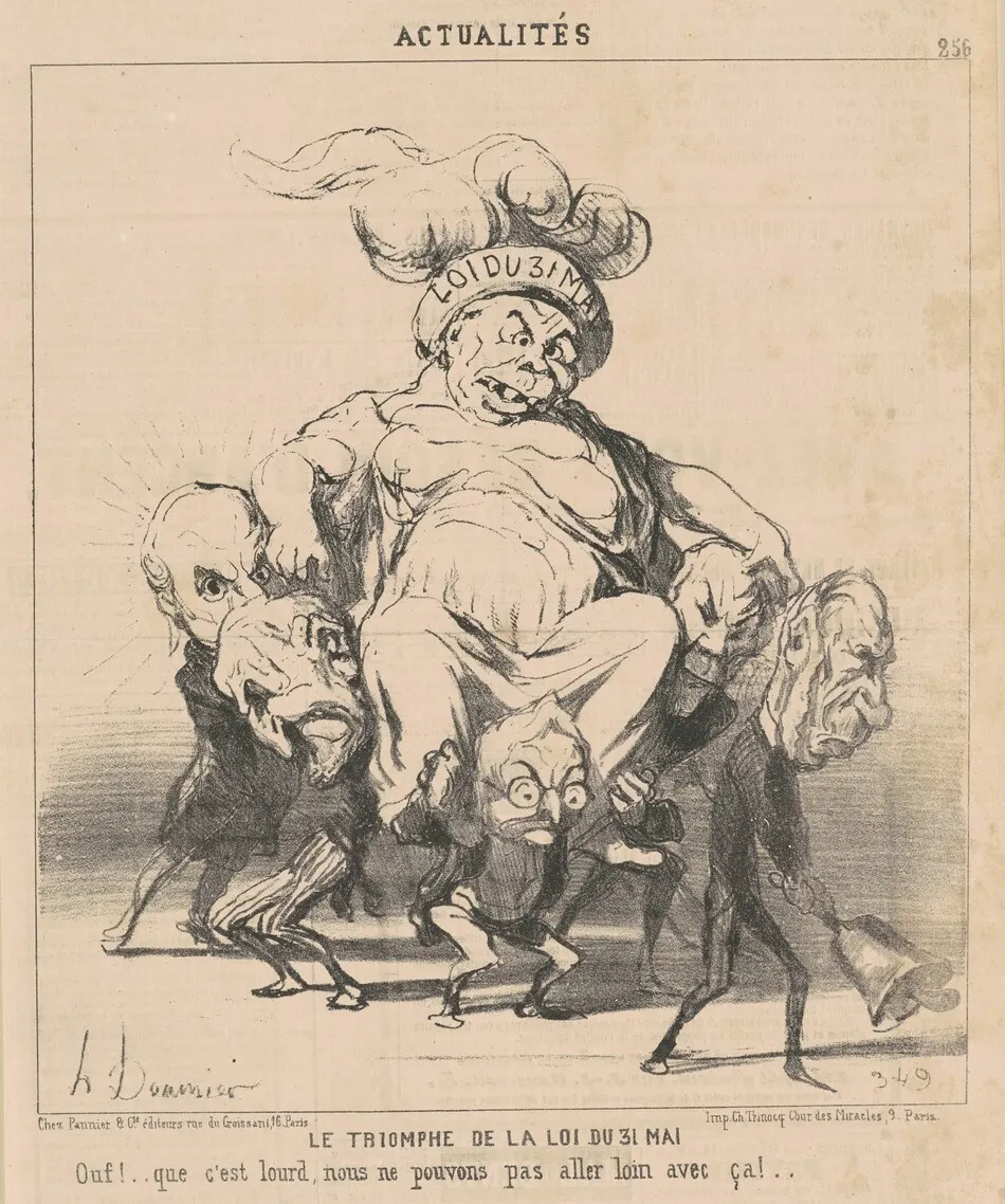 Le triomphe de la loi du 31 Mai by Honoré Daumier