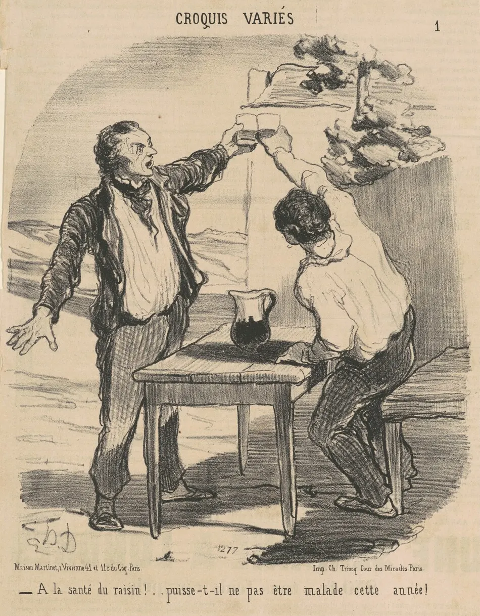 A la santé du raisin! ... by Honoré Daumier