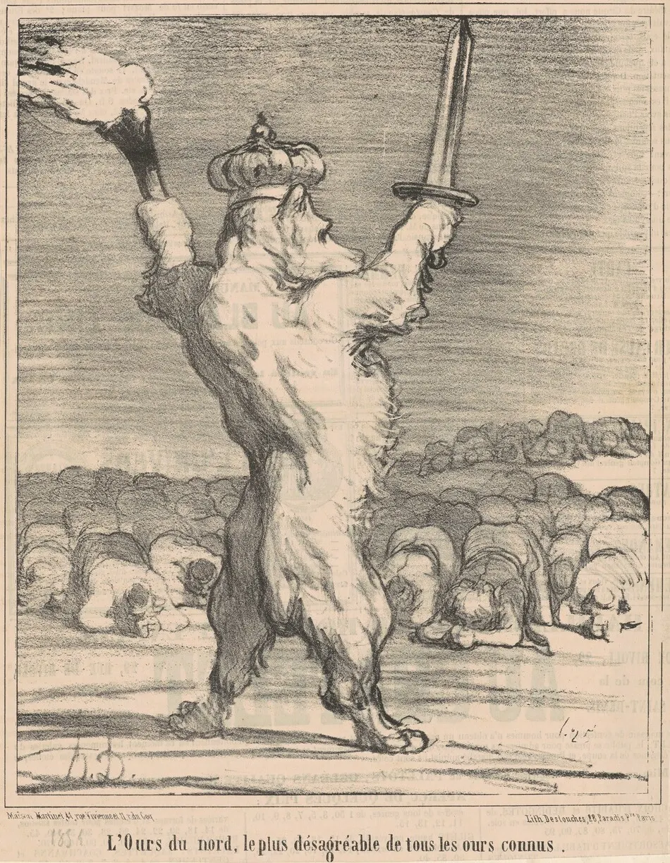 L'ours du nord, le plus désagréable de tous les ours connus by Honoré Daumier
