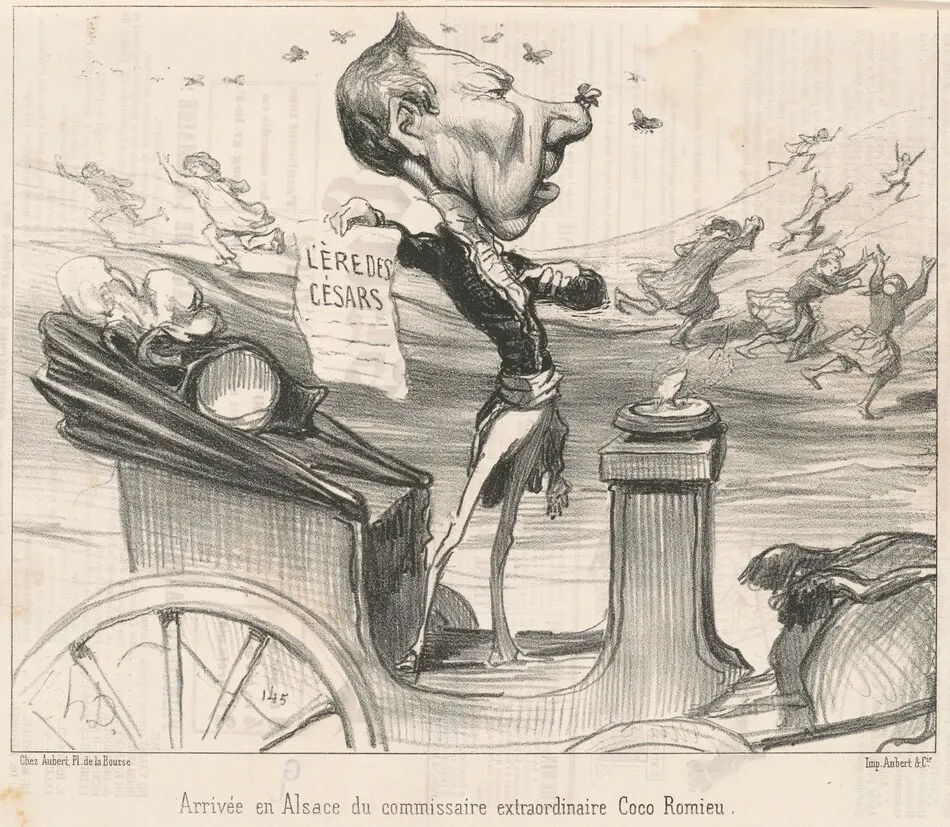 Arrivée en Alsace du commissaire ... by Honoré Daumier