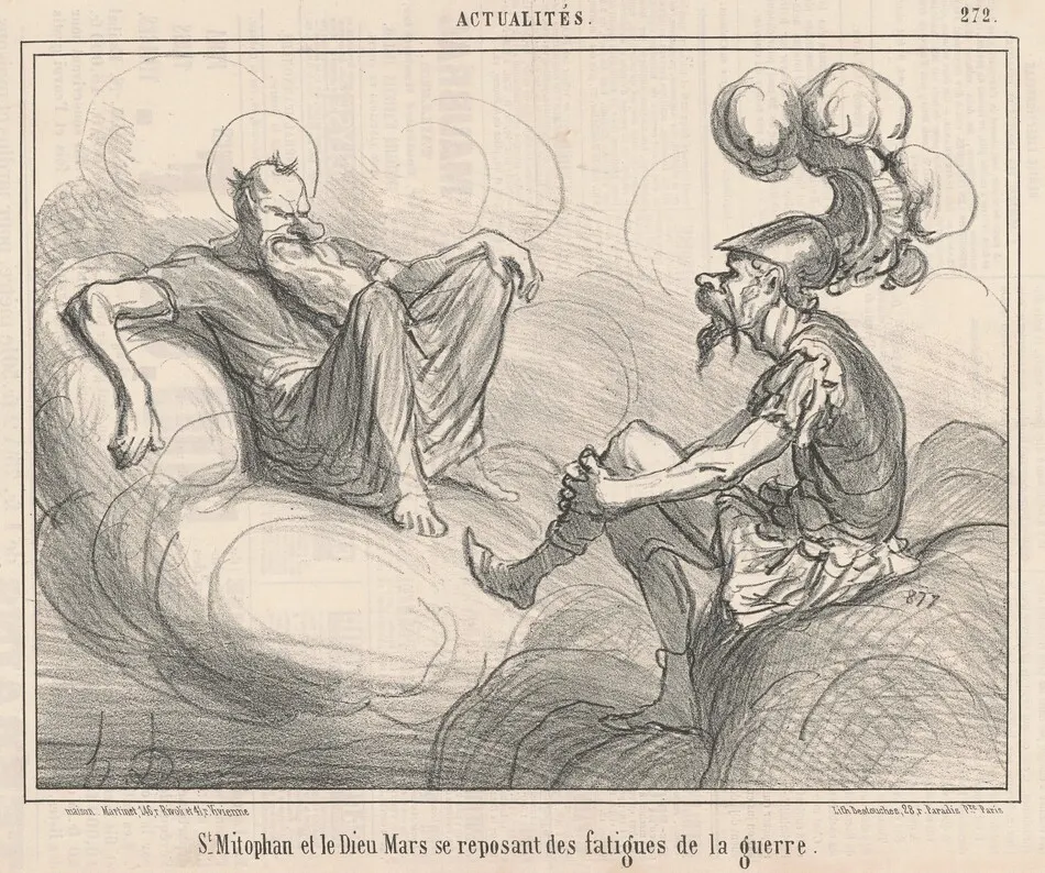 Saint Mitophan et le dieu mars ... by Daumier, Honoré