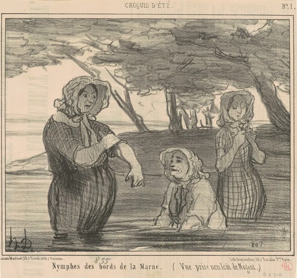 Nymphes des bords de la marene by Honoré Daumier