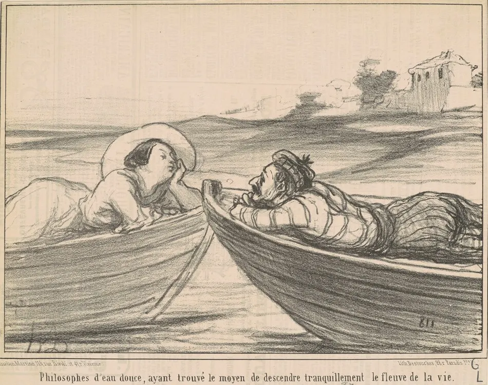 Philosophes d'eau douce ... by Honoré Daumier