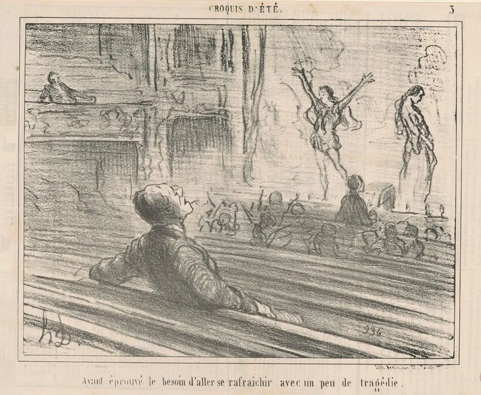 Ayant éprouvé le besoin de se rafraichir avec ... by Honoré Daumier