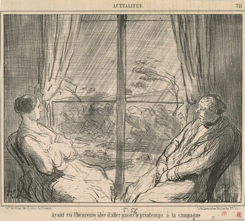 Ayant eu ... l'idée d'aller ... by Honoré Daumier