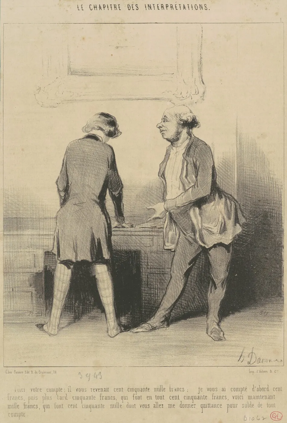 Voici votre comptre: Il vous revenait ... by Daumier, Honoré