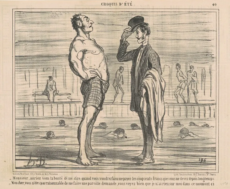 Monsieur, Auriez-vous la bonté de me dire ... by Honoré Daumier