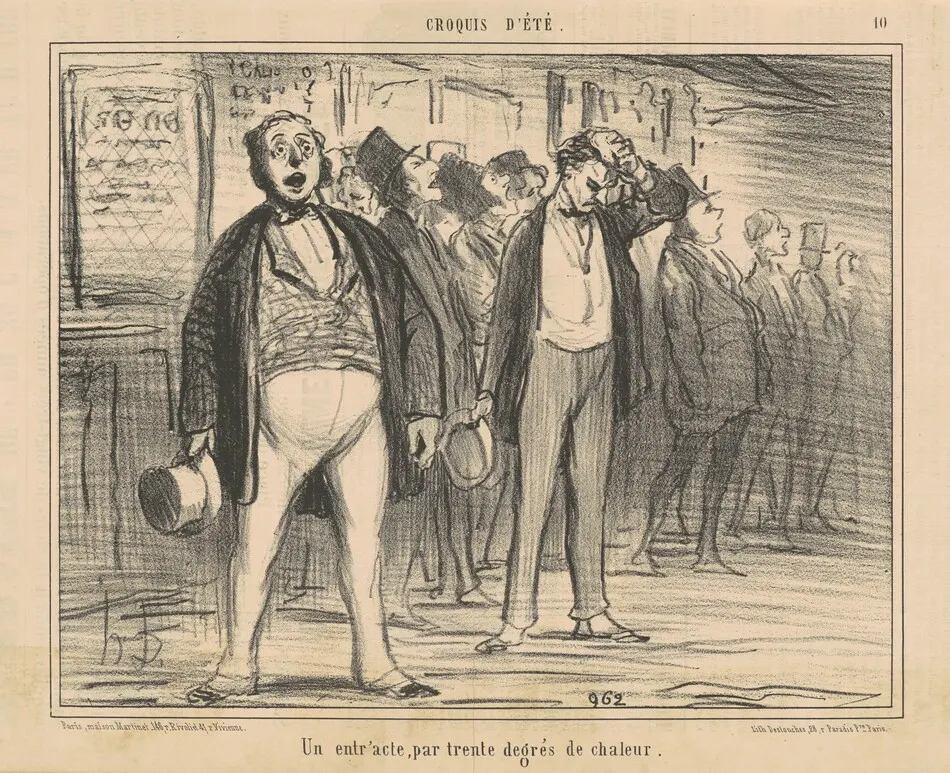 Un entr'acte, par trente degrés de chaleur by Daumier, Honoré