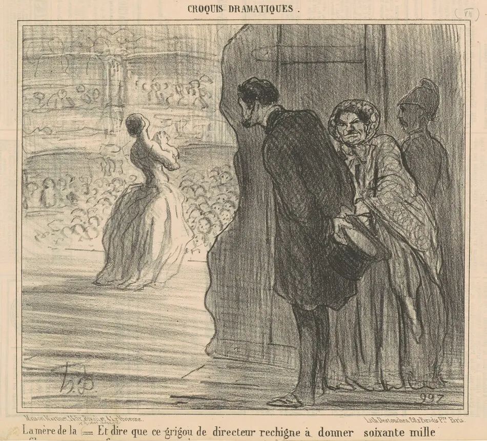 Le mère d ela chanteuse by Honoré Daumier