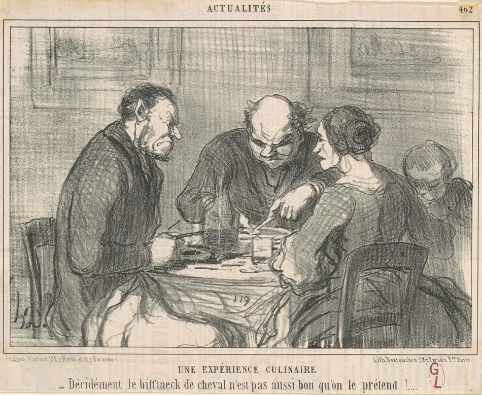 Une expèrience culinaire by Daumier, Honoré